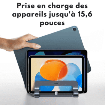 support vertical macbook et iphone rangement bureau