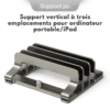Support PC Portable Vertical Triple – Aluminium