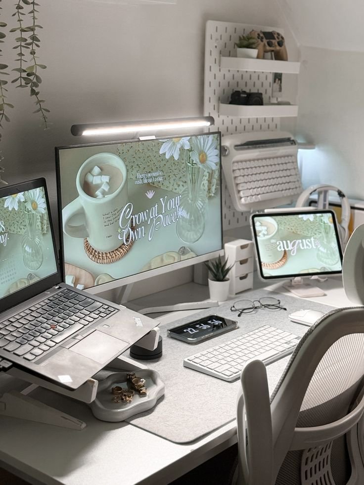 photo de bureau support pc